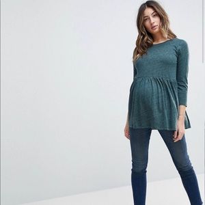 New Look Maternity Long Sleeve Peplum Top